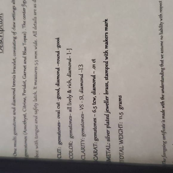 Tennis Bracelet Multi Gemstone & Diamond Cross Over - Picture 5 of 6